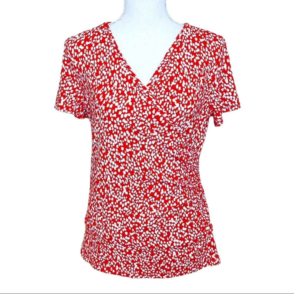 Talbots Faux Wrap Top Size S